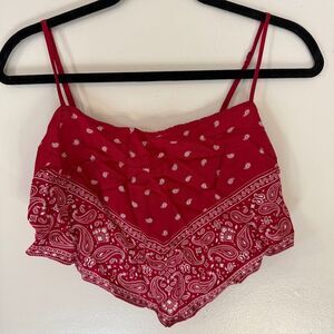 Garage Red "Bandana" Top